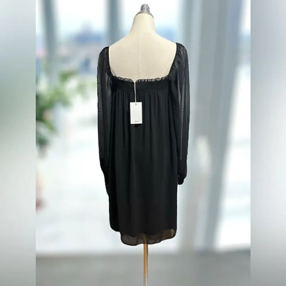 NWT Aritzia Wilfred Free Alana Babydoll Puff Long Sleeve Mini Dress Size L